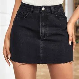 aahwan x ag Women Denim Straight Skirt-picture-53