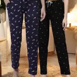 kryptic Women Pack of 2 Printed Straight Fit Pyjamas-picture-13