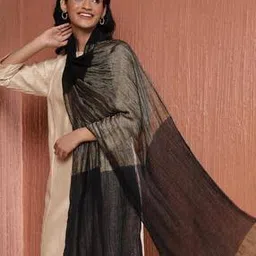 fabindia Women Woven Stole with Contrast Border-picture-52