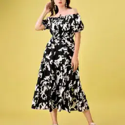attire empire Women Printed Fit & Flare Dress-picture-21