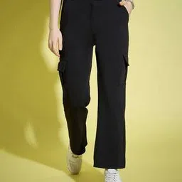 flexy by buynewtrend Women Straight Fit Cargo Pants-picture-31