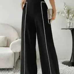 hivora Women Relaxed Fit Pants with Contrast Taping-picture-18