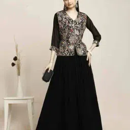 madhuram textiles Embellished A-line Kurta Set image 1