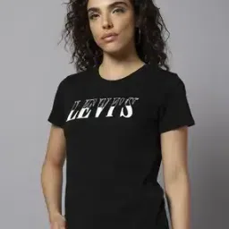 levi's Women Brand Print Regular Fit Crew-Neck T-Shirt-picture-27