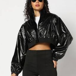 yousta Women Quilted Regular Fit Crop Biker Jacket-picture-35