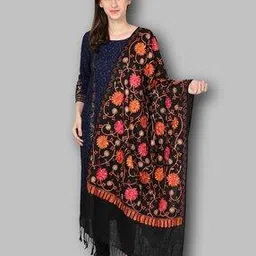 indie picks Embroidered Acro Wool Kashmiri Shawl-picture-50