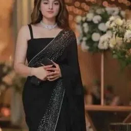 revangi Women Embellished Georgette Saree-picture-19