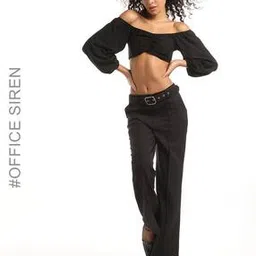 sam Women Flat-Front High-Rise Regular Fit Trousers-picture-33