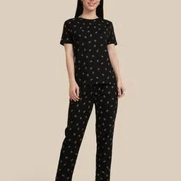 twin birds Women Printed T-Shirt & Pyjamas Set-picture-51