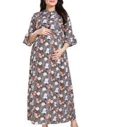 mamma's maternity Textured Fit and Flare Dress-picture-35