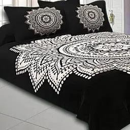 jaipur fabric 240TC Printed Cotton Double Bedsheet with Pillow Covers-picture-35