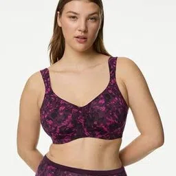 marks & spencer Women Printed Wired Minimiser Bra-picture-10
