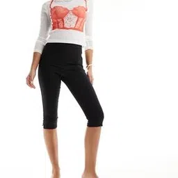 Women Bengaline Pedal Pusher Capri Shorts-image-79