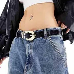 asos design Croc Chain Link Buckle Waist & Hip Jeans Belt-picture-39