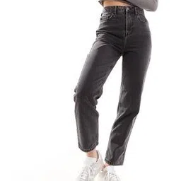 miss selfridge WomenMid-Wash Straight Fit Jeans-picture-22