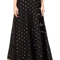 studio shringaar Geometric Woven A-Line Skirt with Tassels-picture-38