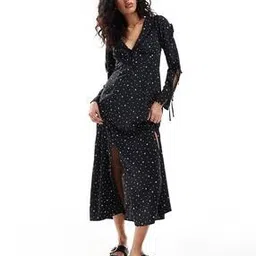 miss selfridge Women Polka-Dot Print A-Line Dress-picture-16