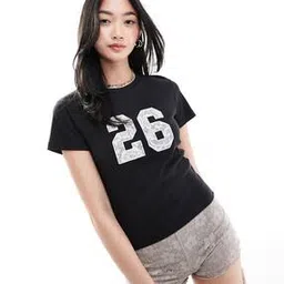 asos design Women 26 Number Lace Graphic Baby T-Shirt-picture-39