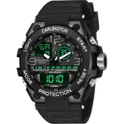 carlington CT3377 Black Digital Wrist Watch with Tang Buckle-picture-10