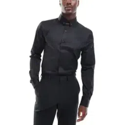 Men Slim Fit Shirt with Bar Detail-image-51