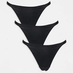 Women Pack of 3 Cotton Tanga Thong Panties-image-10
