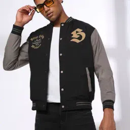 dnmx for trends select Men Embroidered Regular Fit Bomber Jacket image 1