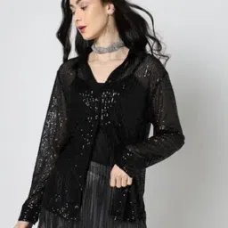 gap Women Embellished Relaxed Fit Full Sleeves Shirt-picture-24