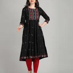lg creations Ikat Pattern Flared Kurta-picture-20