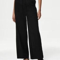 marks & spencer Women Wide Leg Flat-Front Pants-picture-35