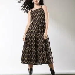 nyrika Women Floral Print Fit & Flare Dress-picture-43