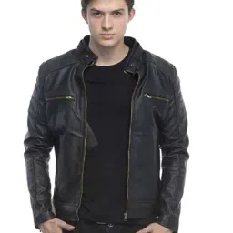 leather retail Men Regular Fit Bikers Jacket image 1