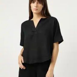 marks & spencer Women Relaxed Fit V-Neck Top-picture-18