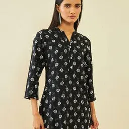 Floral Print Straight Tunic-image-4