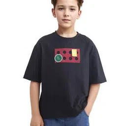 rare ones Boys Applique Boxy Fit Crew-Neck T-Shirt-picture-16