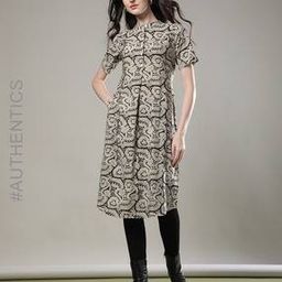 indie picks Handblock Bagru Print Cotton Kurta-picture-17