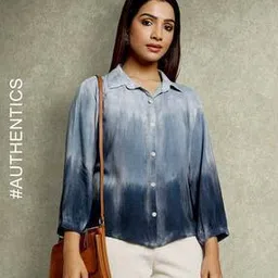 Women Ombre-Dyed Relaxed Fit Shirt-image-42