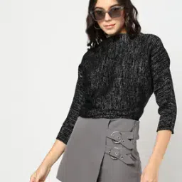 yousta Women Boat-Neck Glittery Sweater-picture-26