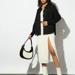 Long Sleeve Shirt with Contrast Thread Details-image-19