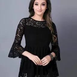 Women Round-Neck Flared Tunic-image-95