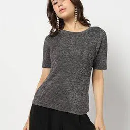 gap Women Slim Fit Round-Neck Textured Top-picture-31