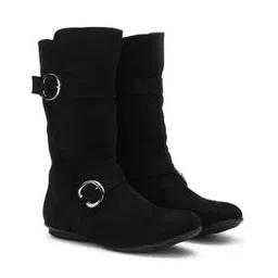 bruno manetti Side Buckle-Zip Closure Calf Boots-picture-26
