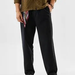 snitch  Men Mid Rise Relaxed Fit Trousers-picture-53