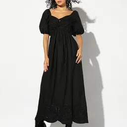 outryt by azorte Puff Sleeve Maxi Dress-picture-46