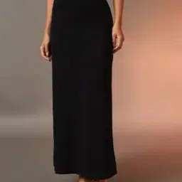 Women Straight Skirt with Elasticated Waist-image-47