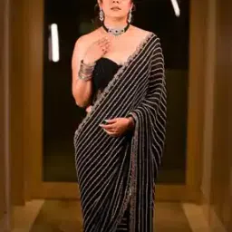 griva designer Women Embellished Georgette Saree-picture-44