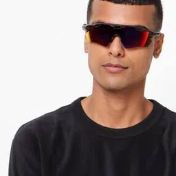 oakley 0OO920892084638 Half-Rim Wrap Sunglasses-picture-18