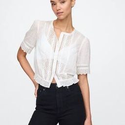 gap Short-Sleeve Regular Fit Shirt with Lace Detail-picture-20