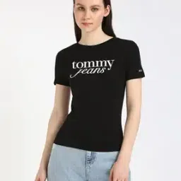 tommy hilfiger Women Essential Brand Print Slim Fit Crew-Neck T-Shirt-picture-35