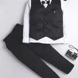 Boys 3-Piece Suit Set with Bow-image-30