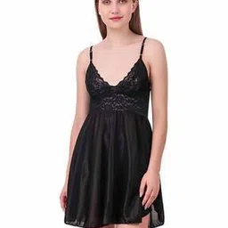 beach curve Lace Babydoll with Adjustable Straps-picture-39